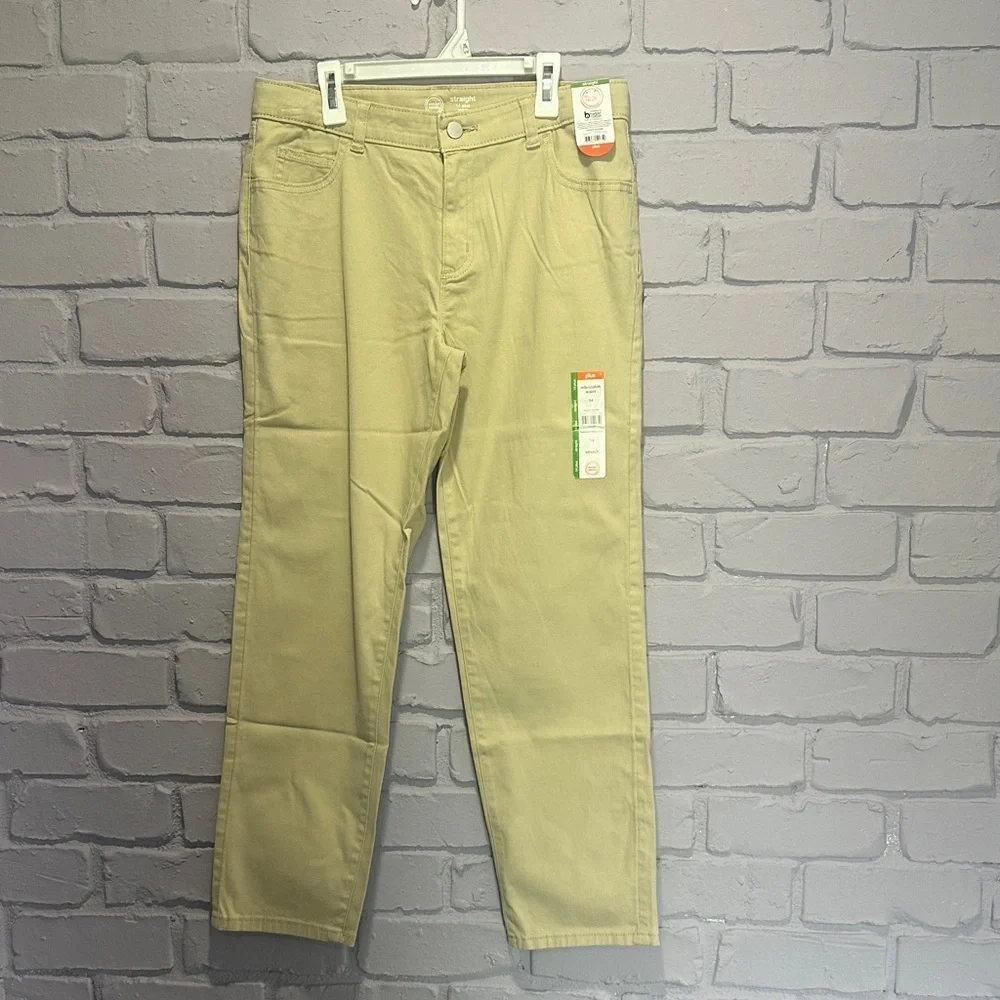 NEW Wonder Nation Beige Straight-Leg Pants size 14 - Picture 5 of 5